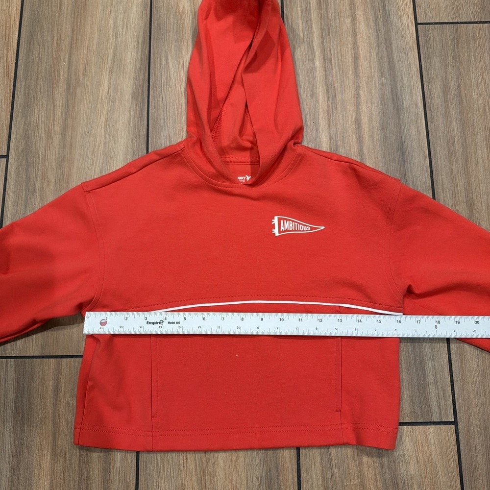 Old Navy Girls Dynamic Fleece Cropped Graphic Hoodie Size M 8 - Picture 4 of 5